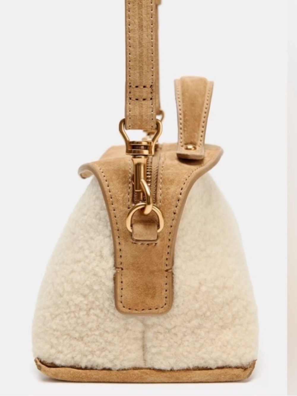 ZARA LONG SHEARLING BAG - Picture 5 of 9